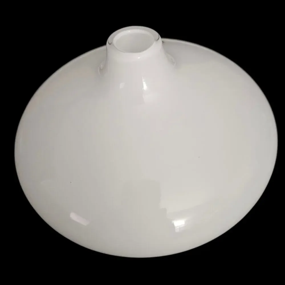 IKEA Handmade Quality White Glass Bud Vase 501.198.41 Round Modern Decor